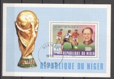 Niger 1978 Football, Soccer, perf.sheet, overprint, used AF.029