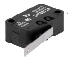 Micro&icirc;ntrerupător SNAP ACTION 14A 250VAC SPDT cu manetă 2,5N