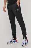 New Balance Pantaloni MP03904BK bărbați, culoarea negru, material neted MP03904BK-001