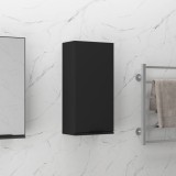 vidaXL Dulap de baie montat pe perete, negru, 32x20x67 cm