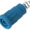 Conector banană 4mm soclu 36A 1kV albastru nichelat