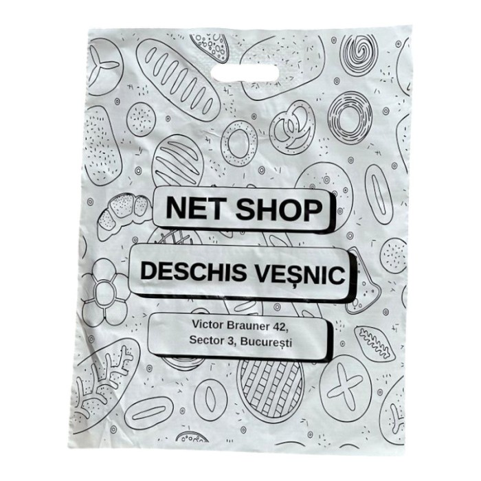Sacose personalizate, cu maner, tip banana - 50x40cm