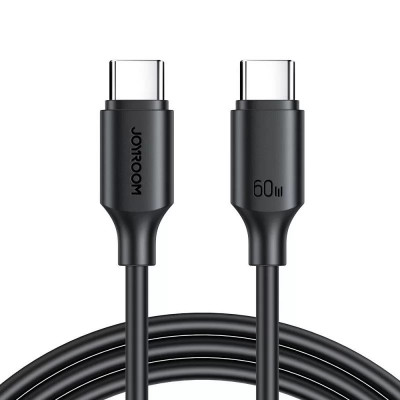 Cablu incarcare/transfer Joyroom S-CC060A9, 2x USB Type-C, PD 60W, 1m, Negru 121012 foto