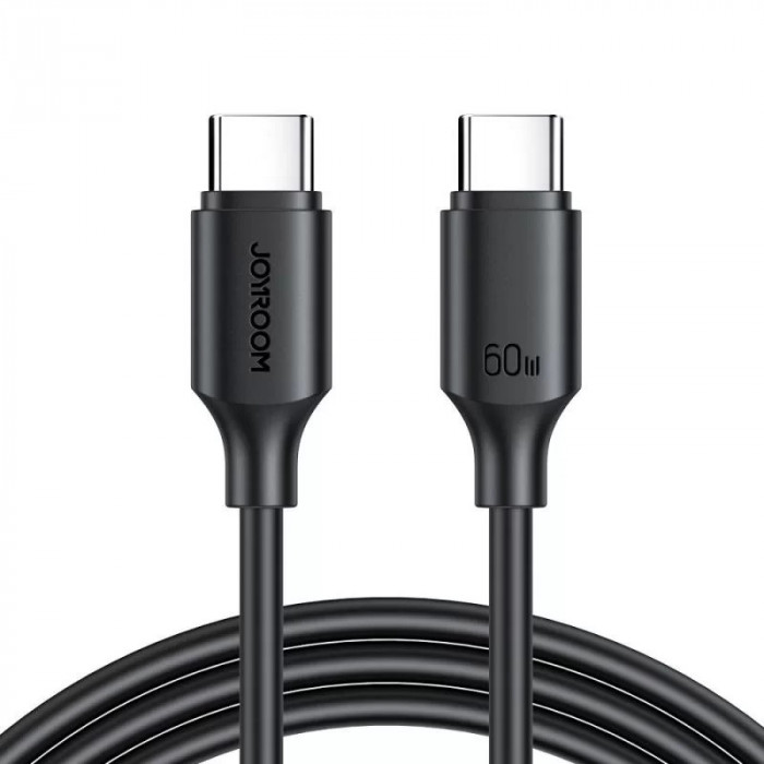 Cablu incarcare/transfer Joyroom S-CC060A9, 2x USB Type-C, PD 60W, 1m, Negru 121012