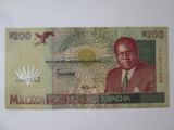 Rară! Malawi 200 Kwacha 1995