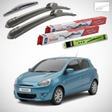 Cumpara ieftin Ștergătoare Mitsubishi Mirage, Space Star 2012+ | Set Față și Spate Flat &ndash; TeamCar&reg;