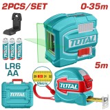 TOTAL - KIT NIVELA LASER CU RULETA PowerTool TopQuality