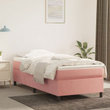 VidaXL Cadru de pat box spring, roz, 90x190 cm, catifea