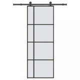 vidaXL Ușă glisantă cu set feronerie, 76x205 cm, sticlă ESG/aluminiu