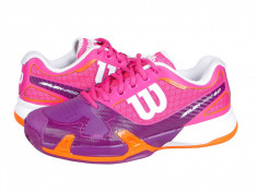 Adidasi tenis dama Wilson Rush Pro 2.0 Clay Court W pink-purple WRS321170 foto