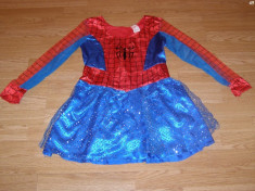 costum carnaval serbare spiderman spidergirl pentru copii de 10-11-12 ani foto