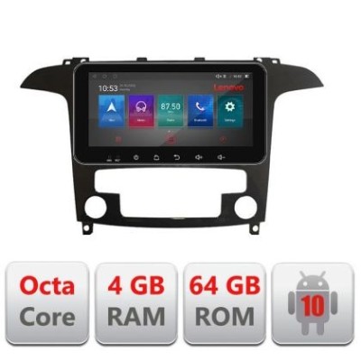 Navigatie Ford S-Max 2008-2012 I-003 4+64 ecran 10.33&amp;quot; Android Waze USB Navigatie Internet Youtube Radio CarStore Technology foto