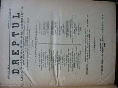 Revista Dreptul, anul XLVI, 1920 foto