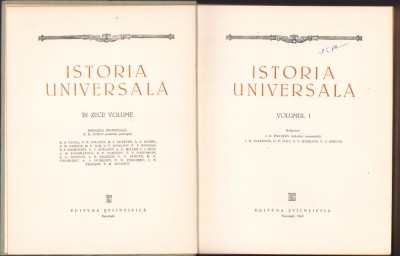 HST C6133 Istoria universală 1959 volumul I foto