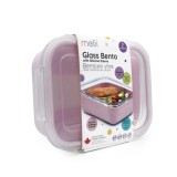 RECIPIENT STICLA 740ML CU HUSA ANTIDERAPANTA SILICON MELII ROZ