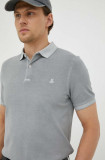 Marc O&#039;Polo tricou polo barbati, culoarea gri, neted