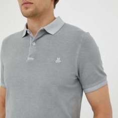 Marc O'Polo tricou polo barbati, culoarea gri, neted