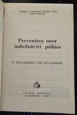 Prevenirea unor imbolnaviri psihice foto