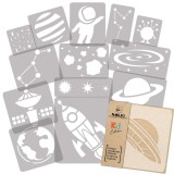 KIDS Șablon de plastic reutilizabile (14 buc) // SPAȚIU - UNIVERS