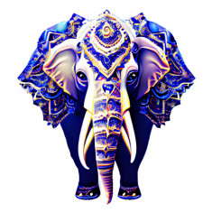 Sticker decorativ, Elefant, Mov, 67 cm, 10124ST