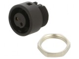 Conector circular 710 125V 2 pini soclu mamă lipire 4A IP40