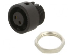 Conector circular 710 125V 2 pini soclu mamă lipire 4A IP40