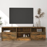 Gossi comoda tv, stejar fumuriu, 150x33,5x45 cm, lemn prelucrat