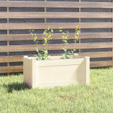 Jardiniera de gradina, alb, 60x31x31 cm, lemn masiv de pin GartenMobel Dekor, vidaXL
