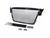 Grila sport tuning fara emblema Audi A4 S4 B8 RS Style negru lucios NOU