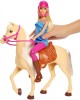 Set Papusa Barbie cu Cal, Accesorii Echitatie, Multicolor, 3 ani+