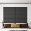 VidaXL Panouri de perete 12 buc. gri 90x30 cm piele ecologică 3,24 m²