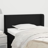 Gossi tablie de pat cu aripioare negru 103x16x78/88 cm textil