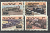 Zimbabwe 1985 Train, MNH AJ.069, Nestampilat