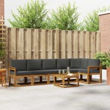 Cumpara ieftin Set de canapele de exterior 7 buc. 6-Locuri Natural si Antracit