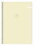 Caiet A5 capsat, 60 file dictando, 70g/mp, coperta soft touch, galben