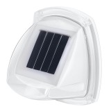 Lampa solara led tip aplica pentru perete flippy, 8.5 x 9 cm, 2v, abs, 600mah, rezistent la apa, material abs, 8 led-uri, alb rece