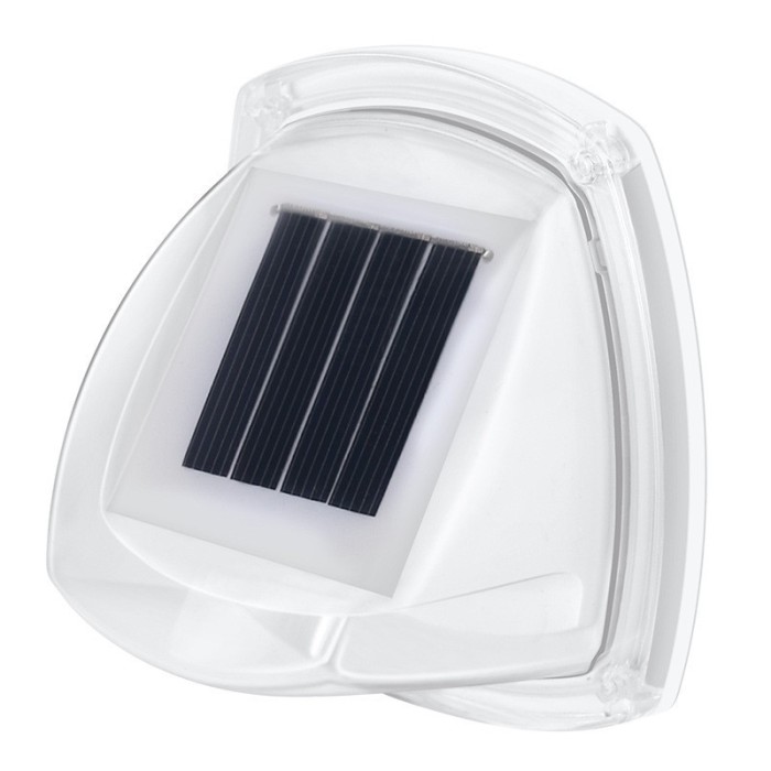 Lampa solara led tip aplica pentru perete flippy, 8.5 x 9 cm, 2v, abs, 600mah, rezistent la apa, material abs, 8 led-uri, alb rece
