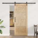 Ușă glisantă vidaXL cu set de accesorii &#039;ORKDAL&#039;din lemn solid de pin, Ușă interioară vidaXL &#039;ORKDAL&#039;83x202x4 cm din lemn solid de pin