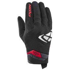 Manusi barbati pentru scuter - motocicleta Roadster vara textil/piele Ixon model MIG 2 Air Flow MS culoare: negru/alb/rosu &ndash; degete tactile 3XL (13/14