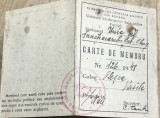 ACTE (5) Carte de membru Sindicatul Unic al Functionarilor Publici Cluj 1948 CGM, titular Plesca Vasile, document vechi RPR de colectie