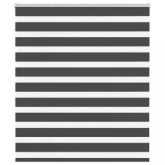 Jaluzea tip zebra neagră lățime țesătură 130,9 cm poliester foto