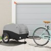 VidaXL Remorcă pentru biciclete, negru și gri, 45 kg, fier 94154