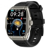 Cumpara ieftin Smartwatch iSEN JT03 Silver, 1.85 HD, Imbunatatire somn, Glicemie, PPG+ECG, HR, Apel Bt, SOS, Asist. vocal, Ingrijire de la distanta