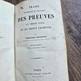 Traite Theorique et pratique des preuves en droit civil et en droit criminel - Edouard Bonnier