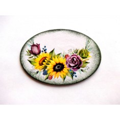 Magnet frigider cu floarea soarelui si trandafiri 40421