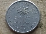 CONGO BELGIAN-RUANDA URUNDI-50 CENTIMES 1955