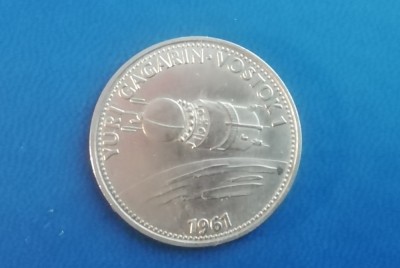 M3C1 72 - Jeton de colectie - cosmos - SHEL - YURI GAGARIN - VOSTOK 1 - 1961 foto