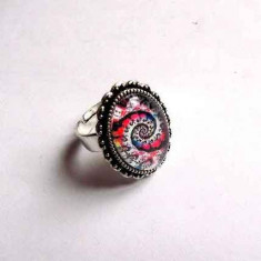 Inel cu spirala multicolora, inel reglabil 32404