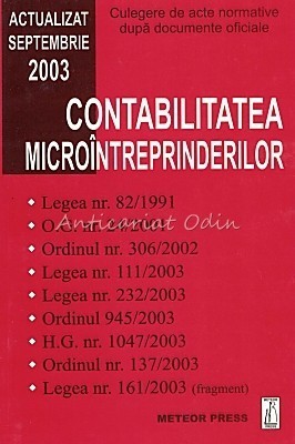 Contabilitatea Microintreprinderilor 2003 foto