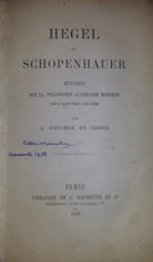 HEGEL ET SCHOPENHAUER - A . FOUCHER DE CAREIL foto